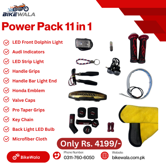 🔥 Power Pack 11 in 1 – Complete Bike Accessories Upgrade